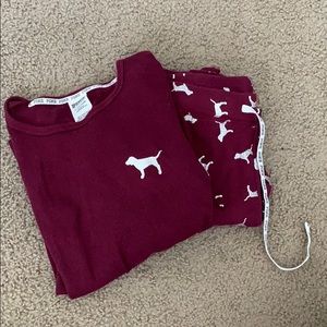 Pajama Set (burgundy)